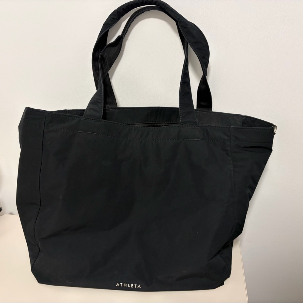 Athleta Classic Black Tote Bag
